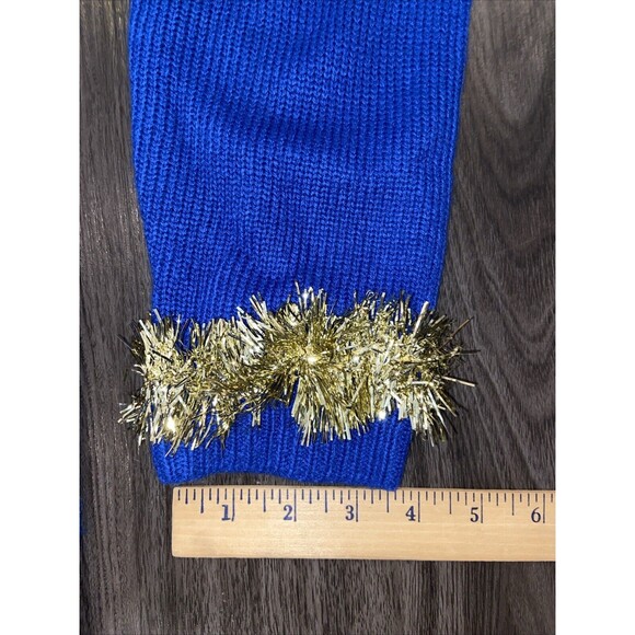 Jolly Sweaters Size M Blue Bro Where's the Party Holiday Ugly Christmas Sweater - Picture 15 of 16